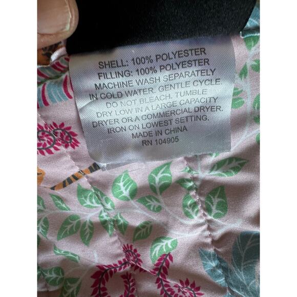 RACHEL ZOE Throw Blanket/Crib Quilt Colorful Pink Jungle/Tiger Print 50x60 - Picture 4 of 4